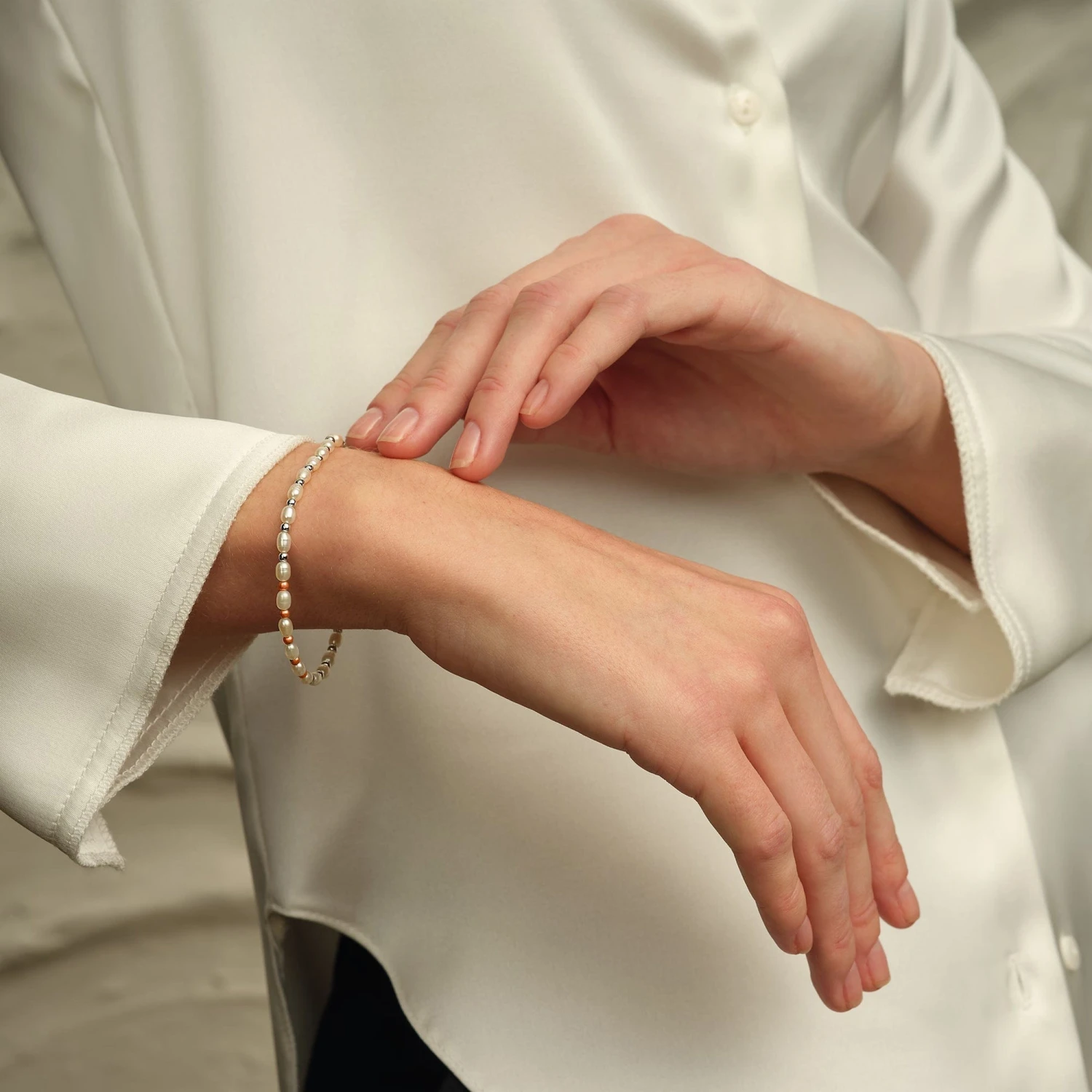 Beachcomber Silver And Pearl Bracelet 4 Beachcomber Silver And Pearl Bracelet - Image 2