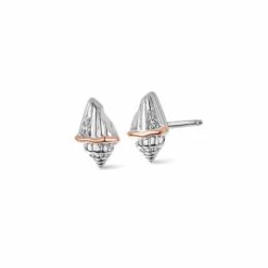 Sounds Of The Sea Silver Stud Earrings