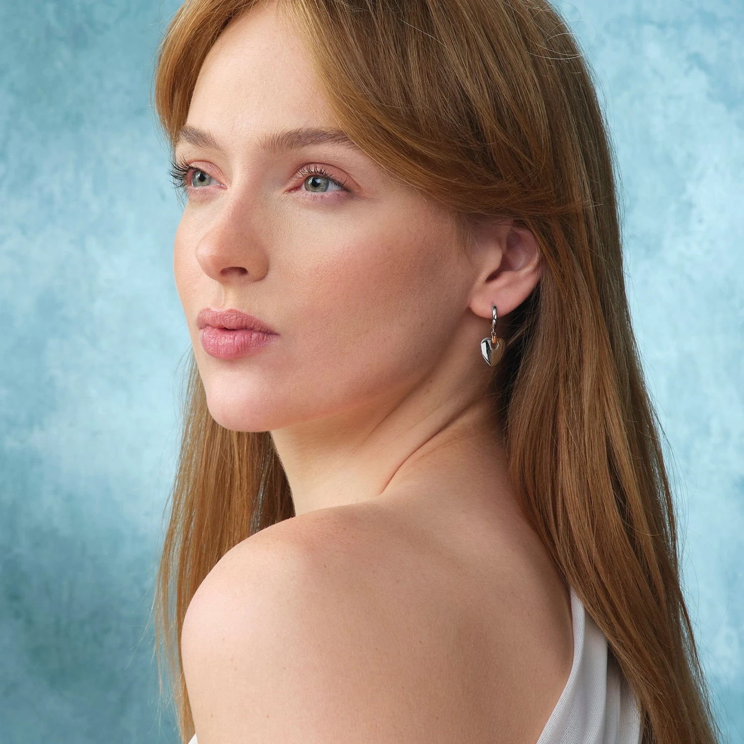 Cariad® Silver Heart Drop Earrings 4 Cariad® Silver Heart Drop Earrings - Image 2