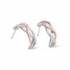 Celtic Weave Silver Half-Hoop Earrings 2 Celtic Weave Silver Half-Hoop Earrings -Clogau 3SCMGHE