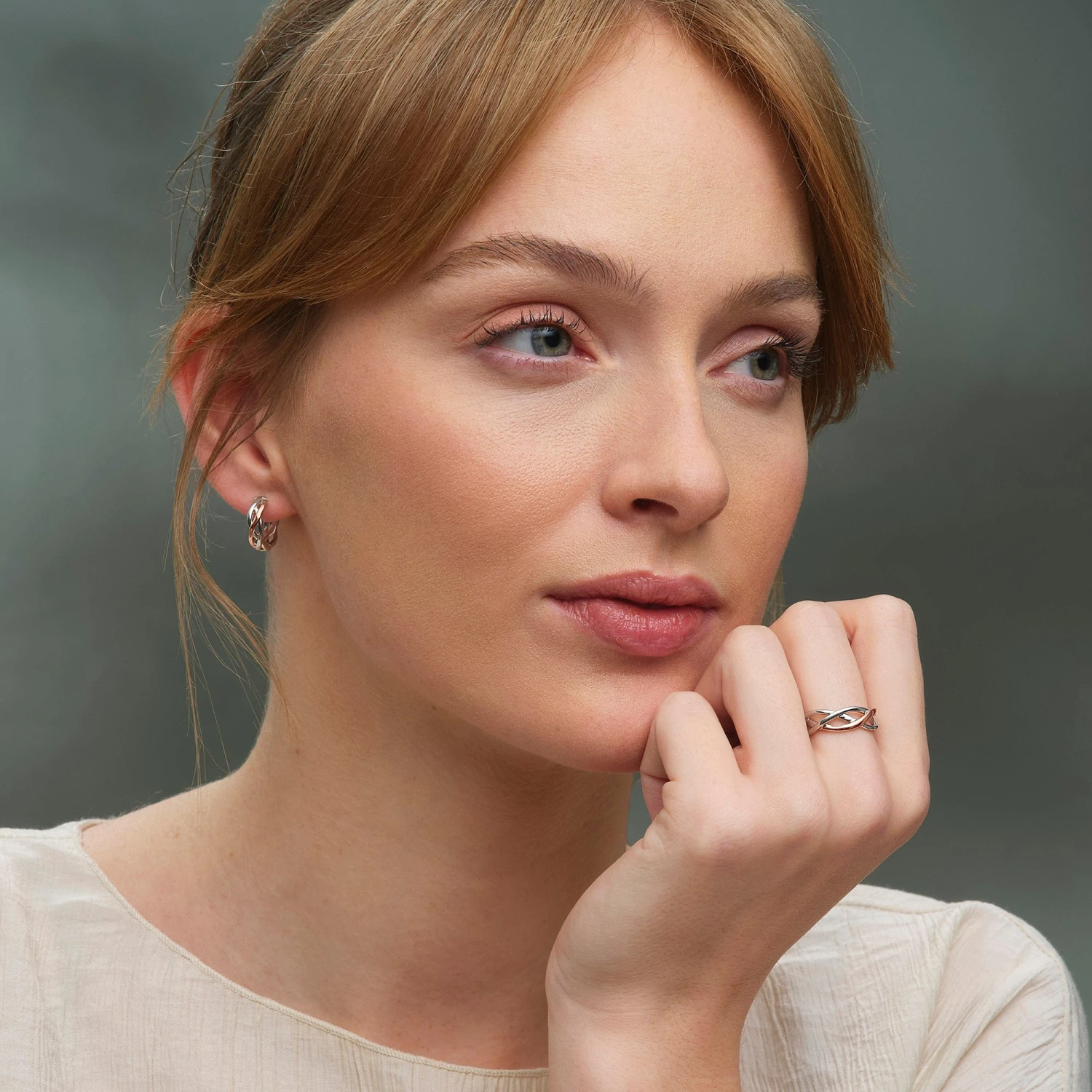 Celtic Weave Silver Creole Earrings 4 Celtic Weave Silver Creole Earrings - Image 2