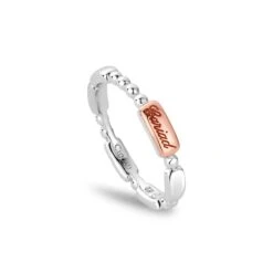 Cariad® Morse Code Silver Ring