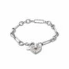 Cariad® Sparkle Silver Heart Bracelet -Clogau 3SCRS0156