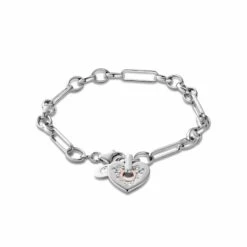Cariad® Sparkle Silver Heart Bracelet