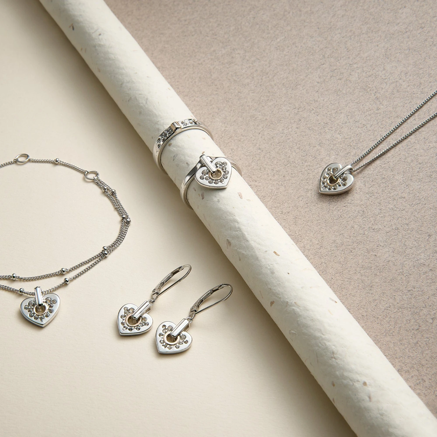 Cariad® Sparkle Silver Heart Pendant 5 Cariad® Sparkle Silver Heart Pendant - Image 3