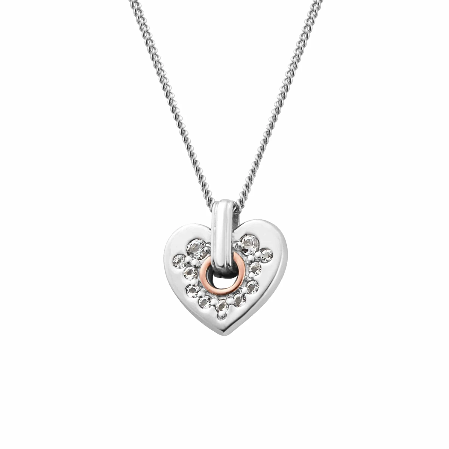 Cariad® Sparkle Silver Heart Pendant 3 Cariad® Sparkle Silver Heart Pendant