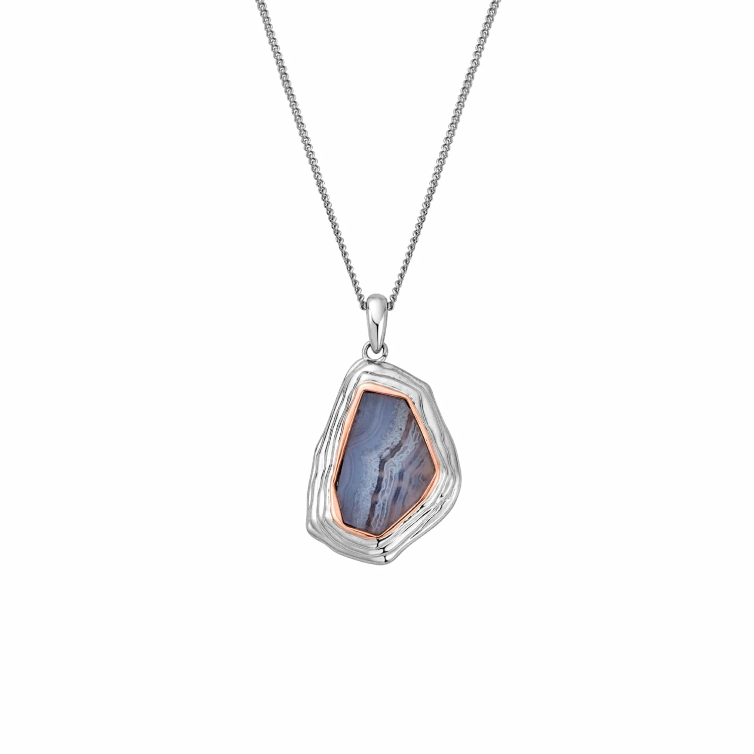 Capstones Silver And Blue Lace Agate Pendant 3 Capstones Silver And Blue Lace Agate Pendant