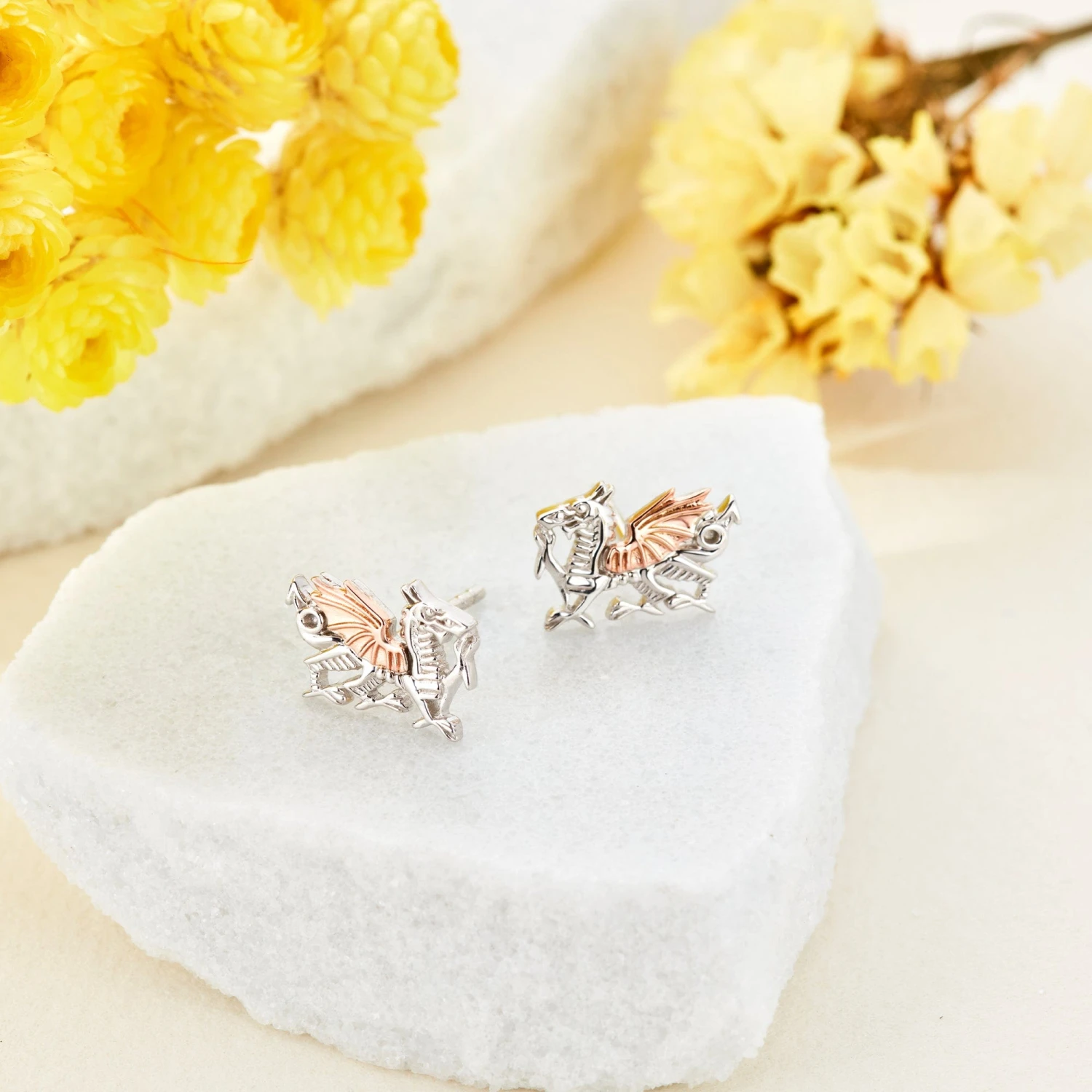 Welsh Dragon Stud Earrings 6 Welsh Dragon Stud Earrings - Image 4