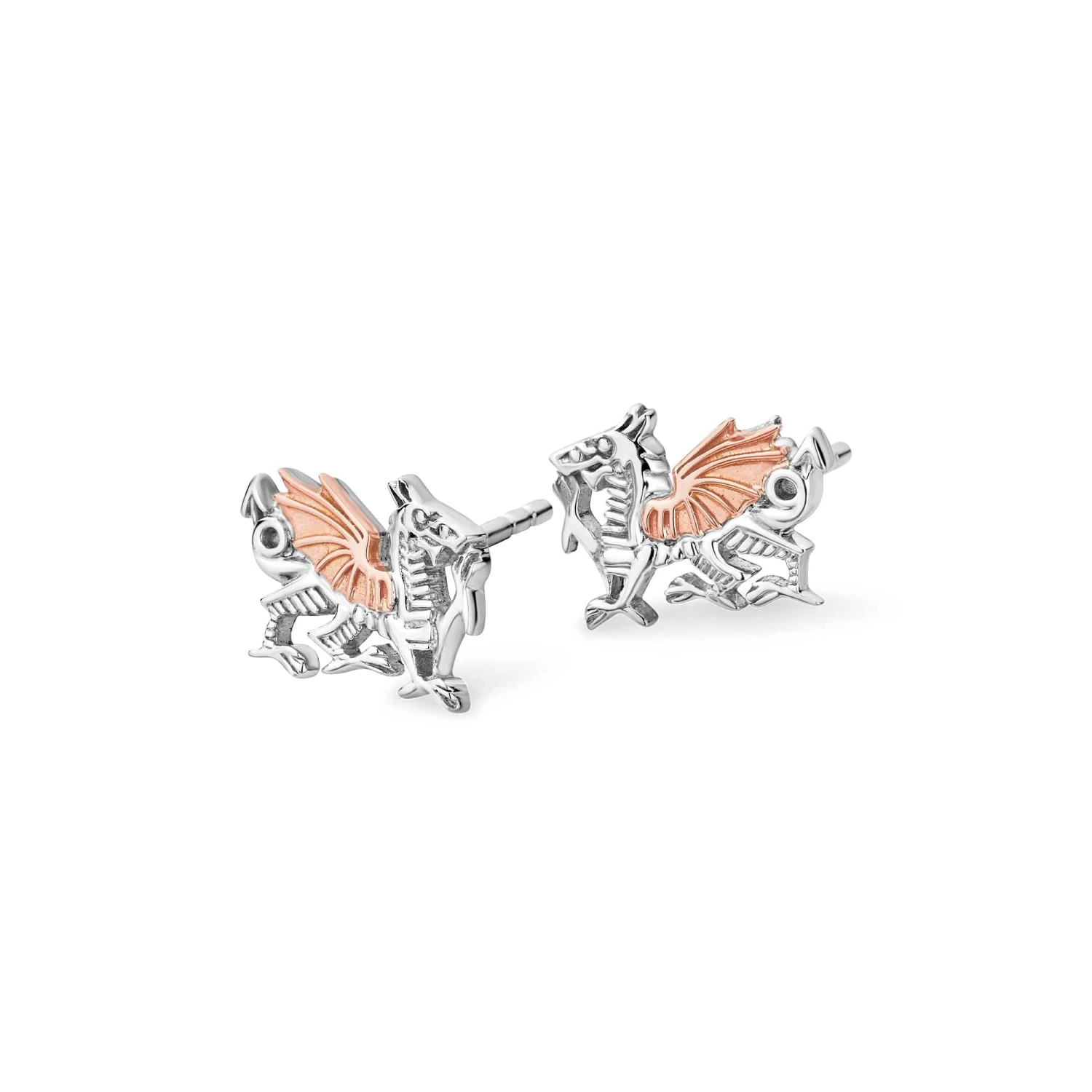 Welsh Dragon Stud Earrings 3 Welsh Dragon Stud Earrings