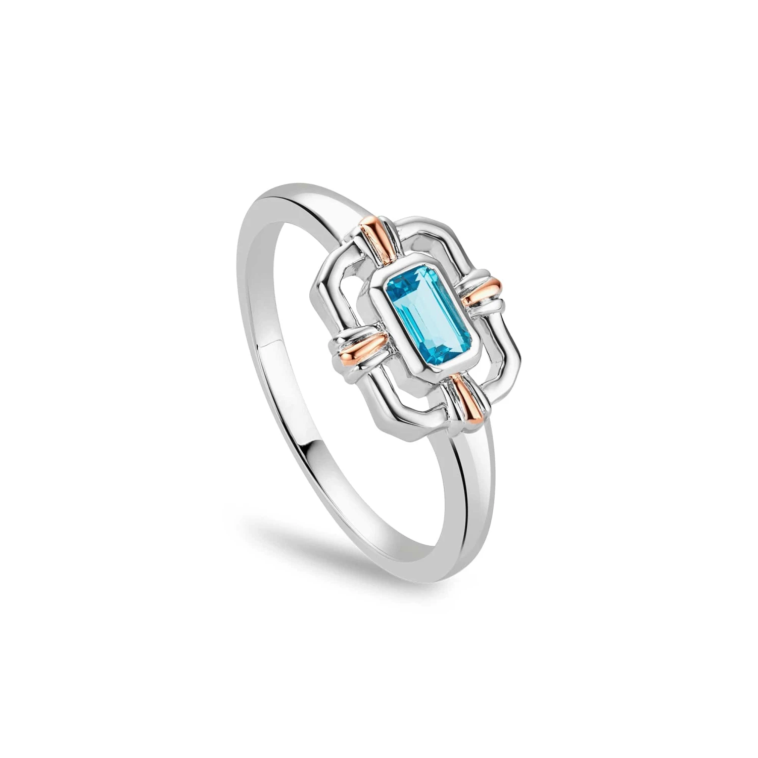 Enchanted Gateways Silver And Swiss Blue Topaz Ring 3 Enchanted Gateways Silver And Swiss Blue Topaz Ring