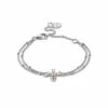 Honey Bee Silver Double Chain Bracelet 2 Honey Bee Silver Double Chain Bracelet -Clogau 3SHNB0134