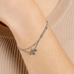 Honey Bee Silver Double Chain Bracelet -Clogau 3SHNB0134 2
