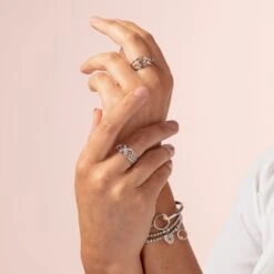 Honey Bee Silver Honeycomb Ring 7 Honey Bee Silver Honeycomb Ring -Clogau 3SHNBWR 4