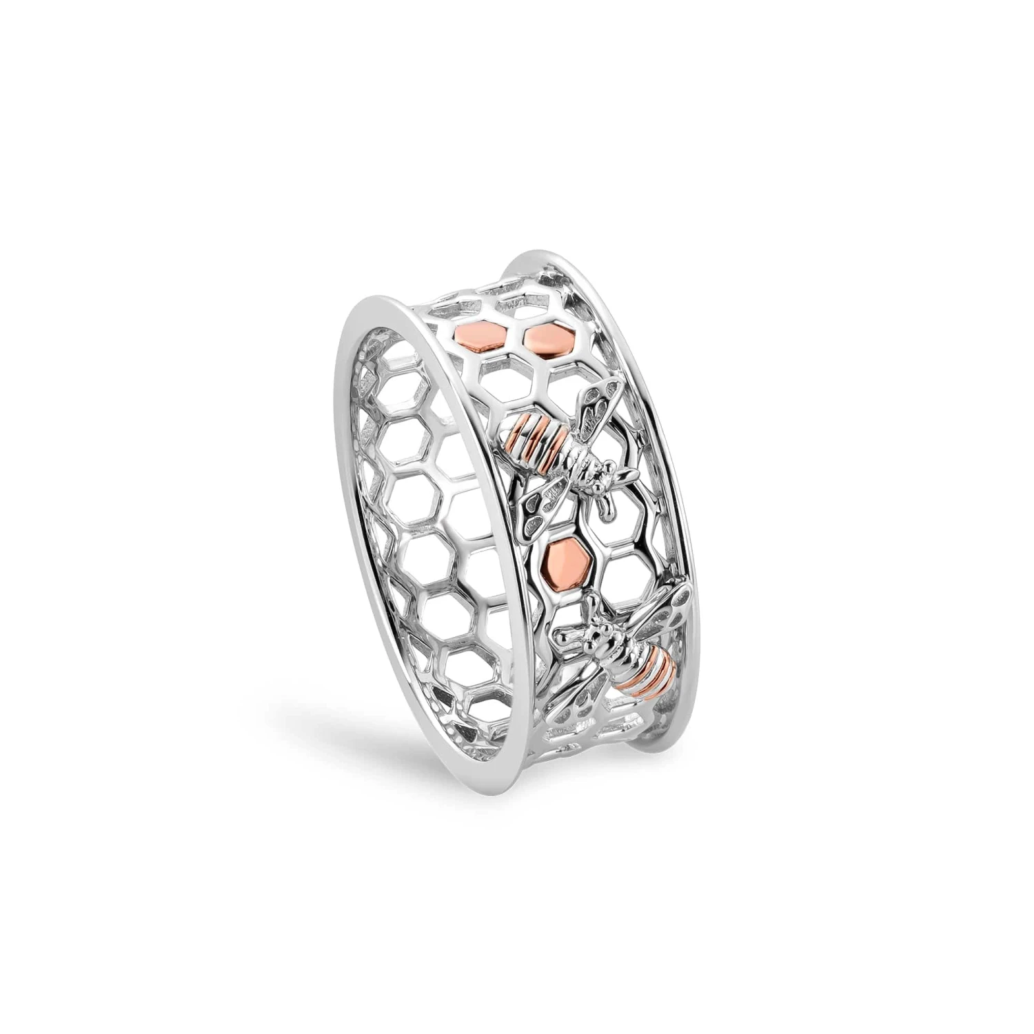 Honey Bee Silver Honeycomb Ring 3 Honey Bee Silver Honeycomb Ring