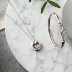 Past Present Future Silver Inner Charm Heart Pendant 9 Past Present Future Silver Inner Charm Heart Pendant -Clogau 3SICLP19 3