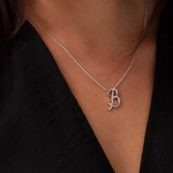 Tree Of Life® Initials Silver Necklace – Letter B -Clogau 3SITOLP02 2