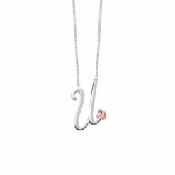 Tree Of Life® Initials Silver Necklace – Letter U
