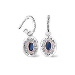 Princess Diana Silver And Sapphire Drop Earrings