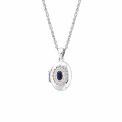 Princess Diana Silver And Sapphire Locket