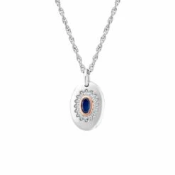 Princess Diana Silver And Sapphire Pendant