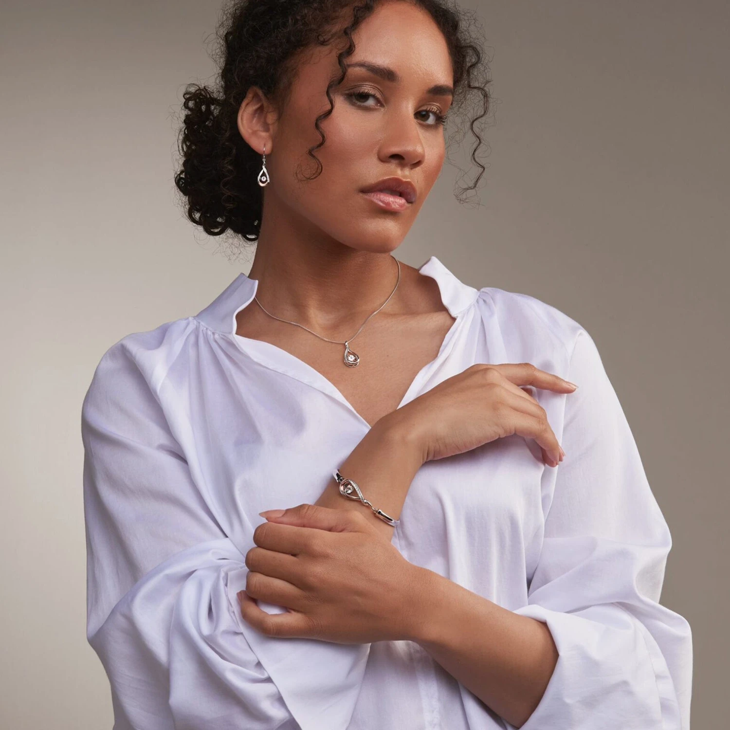 Eternity Silver Bangle 4 Eternity Silver Bangle - Image 2