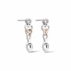 Clogau 39 Lovespoons Silver Drop Earrings