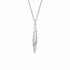Lover's Twist Silver Drop Pendant
