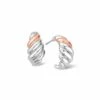 Lover's Twist Silver Creole Earrings