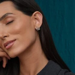 Bound Forever Silver Stud Earrings -Clogau 3SLVB0643 3