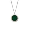 Reflections Of Padarn Silver And Malachite Pendant 1 Reflections Of Padarn Silver And Malachite Pendant -Clogau 3SMCH0705