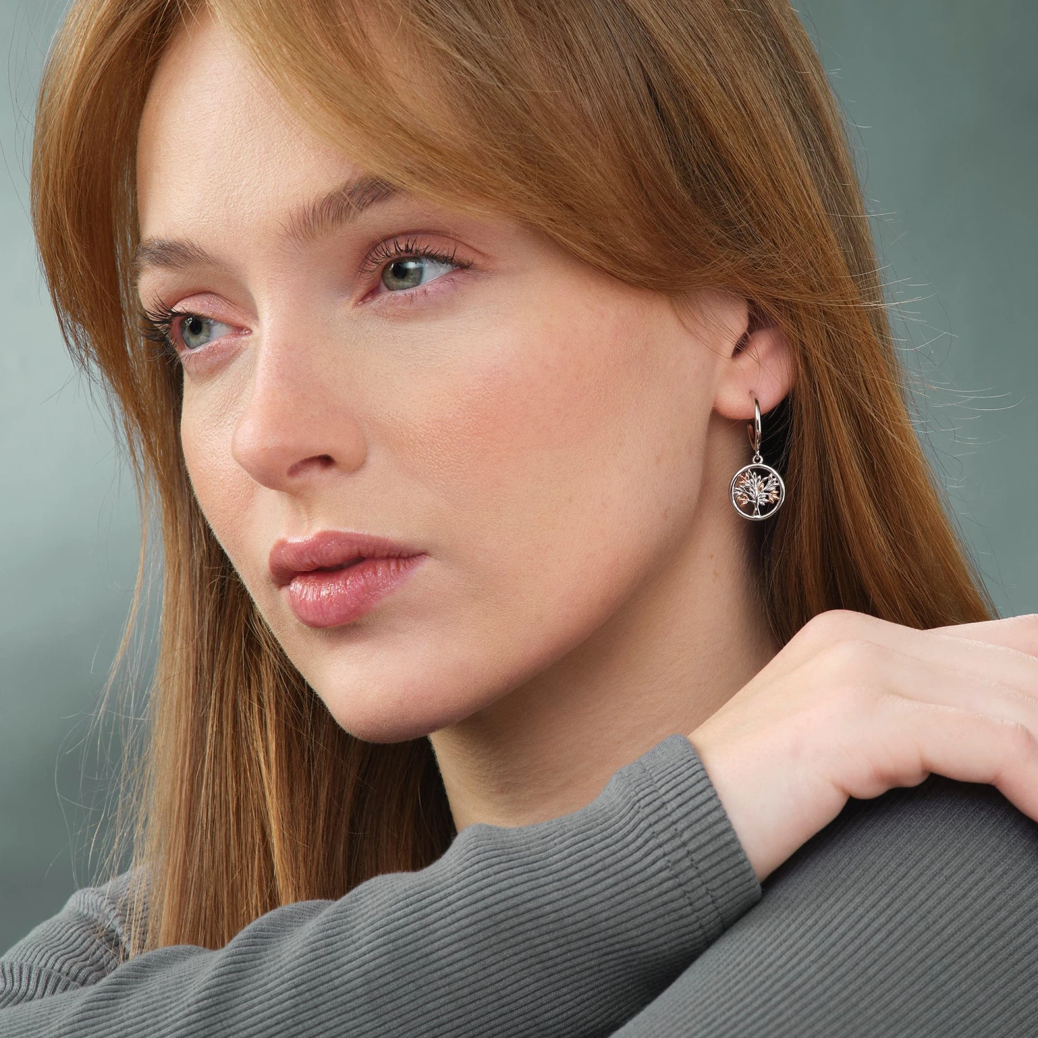 Tree Of Life® Circle Silver Drop Earrings 4 Tree Of Life® Circle Silver Drop Earrings - Image 2