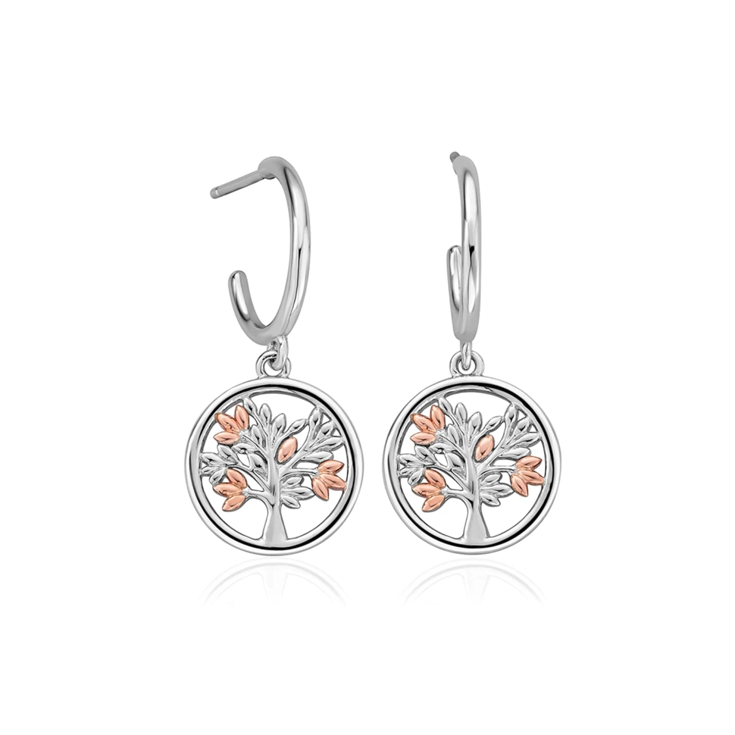 Tree Of Life® Circle Silver Drop Earrings 3 Tree Of Life® Circle Silver Drop Earrings