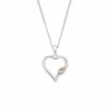 Past Present Future Silver Heart Pendant