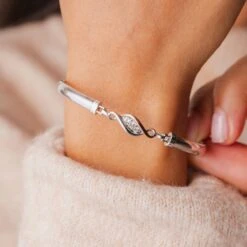 Past Present Future Silver Bangle 8 Past Present Future Silver Bangle -Clogau 3SPPFBG 2