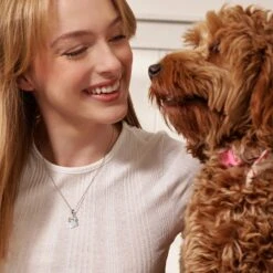 Paw Prints On My Heart Silver Pendant -Clogau 3SPWP0671 0682