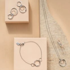 Ripples Silver Triple-Hoop Bracelet 9 Ripples Silver Triple-Hoop Bracelet -Clogau 3SRPP0204 3