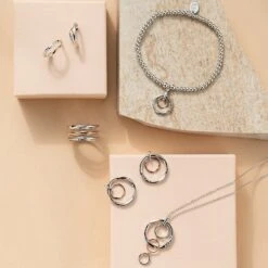 Ripples Silver Triple-Band Ring -Clogau 3SRPP0210 3