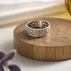 Tree Of Life® Silver Triple Band Ring -Clogau 3STLBWR 3