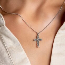 Tree Of Life® Silver Cross Pendant 8 Tree Of Life® Silver Cross Pendant -Clogau 3STLC3 2