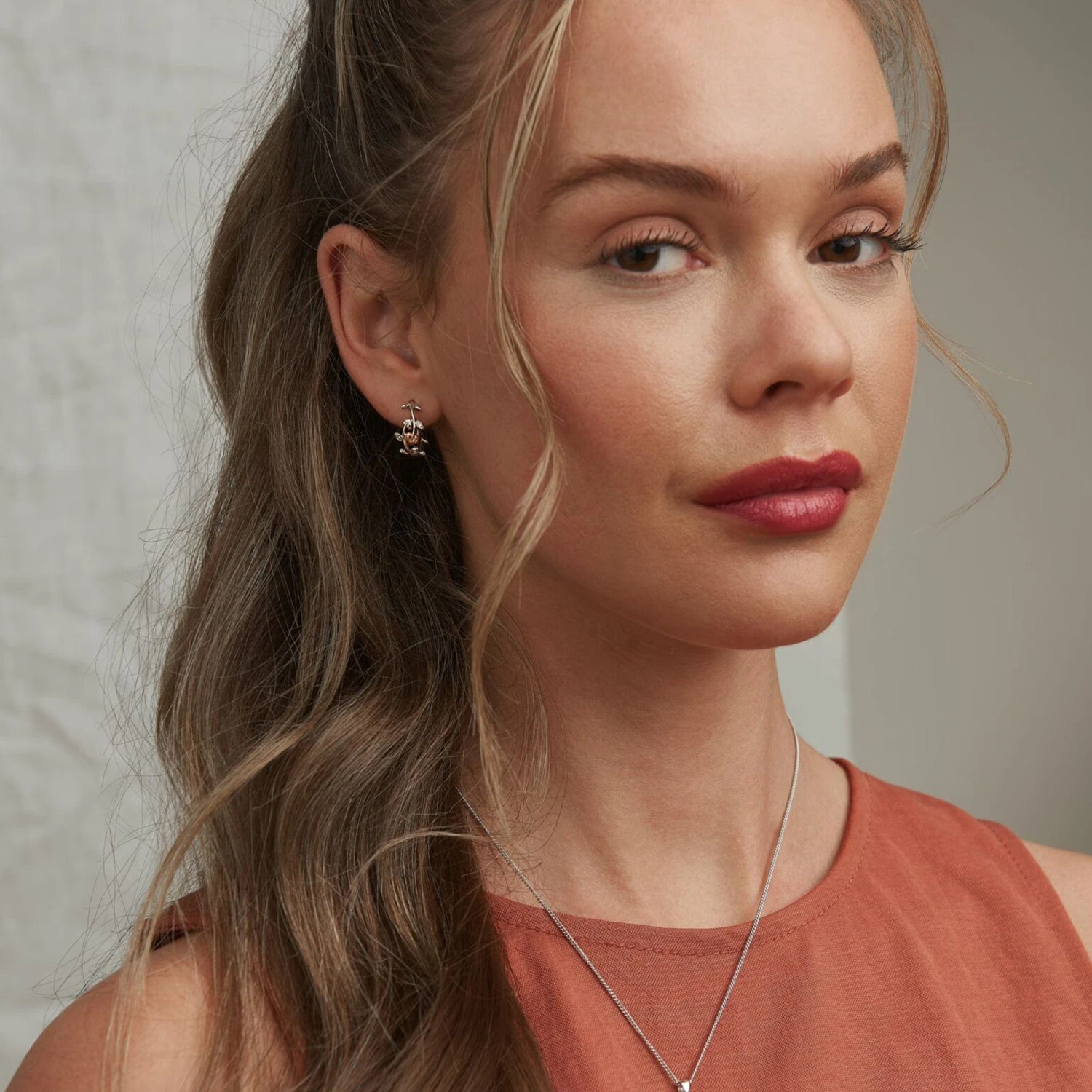 Tree Of Life® Silver Vine Half-Hoop Earrings 4 Tree Of Life® Silver Vine Half-Hoop Earrings - Image 2