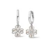 Tree Of Life® Heart Silver Drop Hoop Earrings 2 Tree Of Life® Heart Silver Drop Hoop Earrings -Clogau 3STOL0739