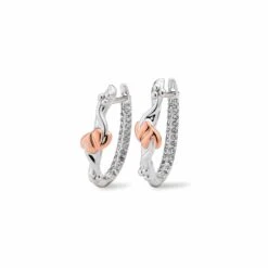 Tree Of Life® Silver Half-Hoop Earrings