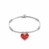 WRU Welsh Heart Silver Affinity Bracelet -Clogau 3SWRU0660