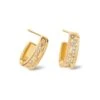 Cariad® Sparkle Gold And Diamond Half-Hoop Earrings -Clogau CCBE01