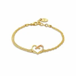 Clogau® Kiss Gold And Diamond Heart Bracelet