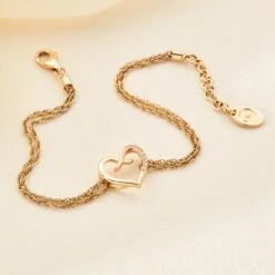Clogau® Kiss Gold And Diamond Heart Bracelet -Clogau CGKDBR 3