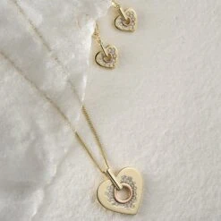 Cariad® Sparkle Gold And Diamond Heart Pendant -Clogau GCAS0010 3