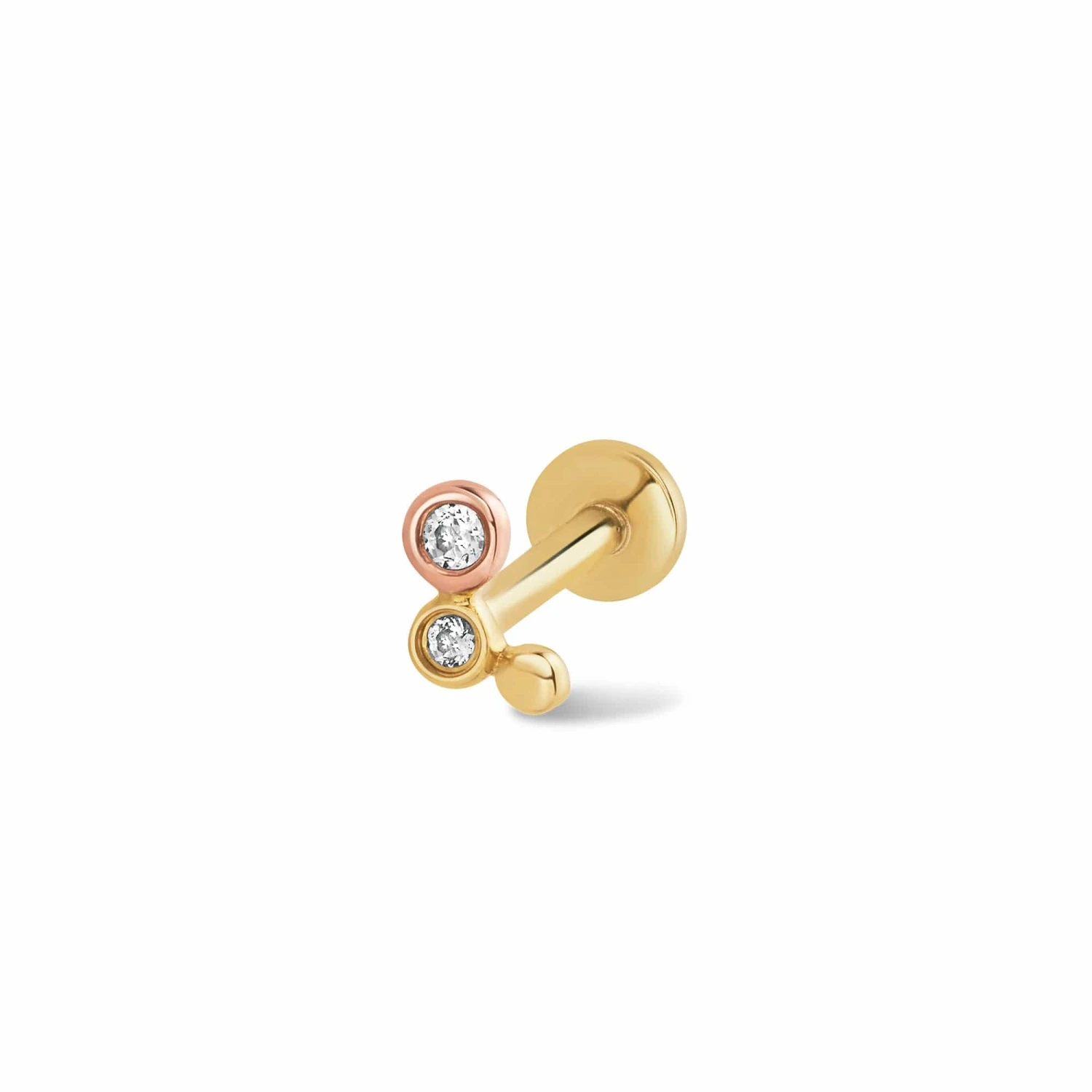 Clogau® Celebration Gold And Laboratory-Created Diamond Bubbles Piercing Stud 3 Clogau® Celebration Gold And Laboratory-Created Diamond Bubbles Piercing Stud
