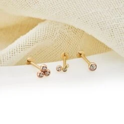 Clogau® Celebration Gold And Laboratory-Created Diamond Piercing Stud -Clogau GCLC0345 3