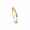 Cariad® Morse Code Gold Diamond And Citrine Ring -Clogau GCMC0366